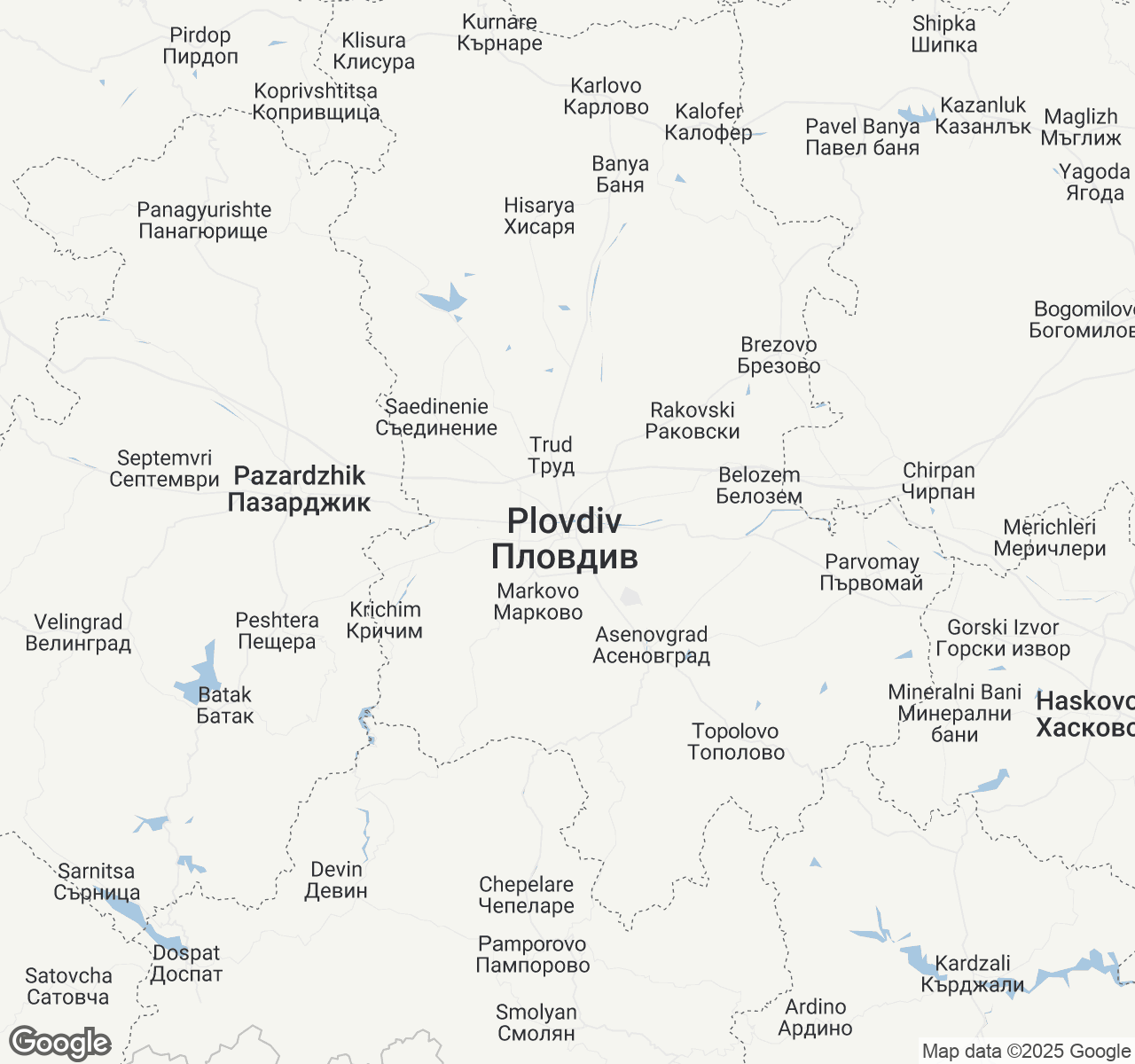 Map of Plovdiv